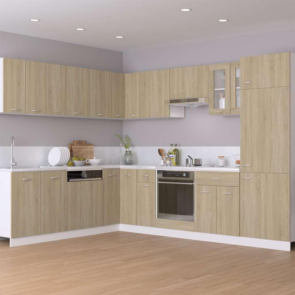vidaXL Lyon Herdumbauschrank 60x46x81,5 Sonoma-Eiche Holz