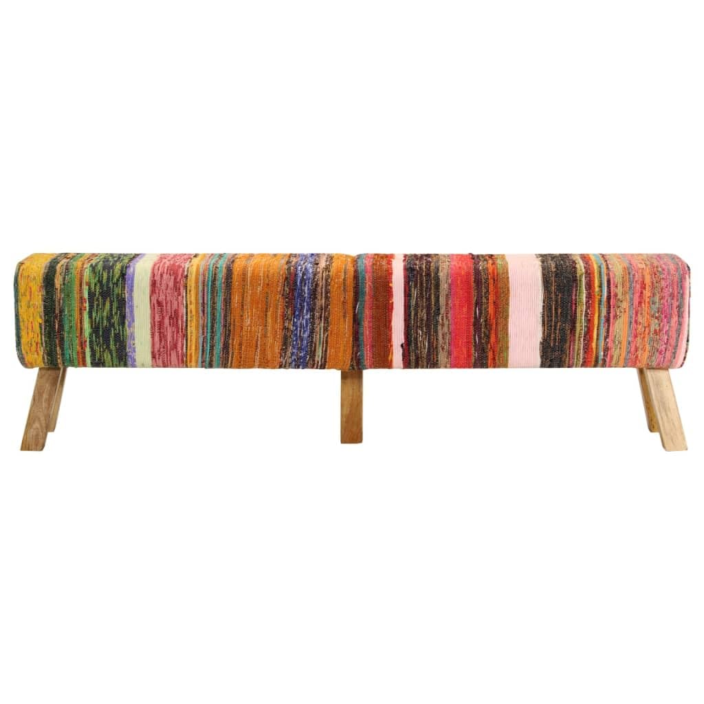 vidaXL Möbel Sitzbank 160 cm Mehrfarbig Chindi Mango