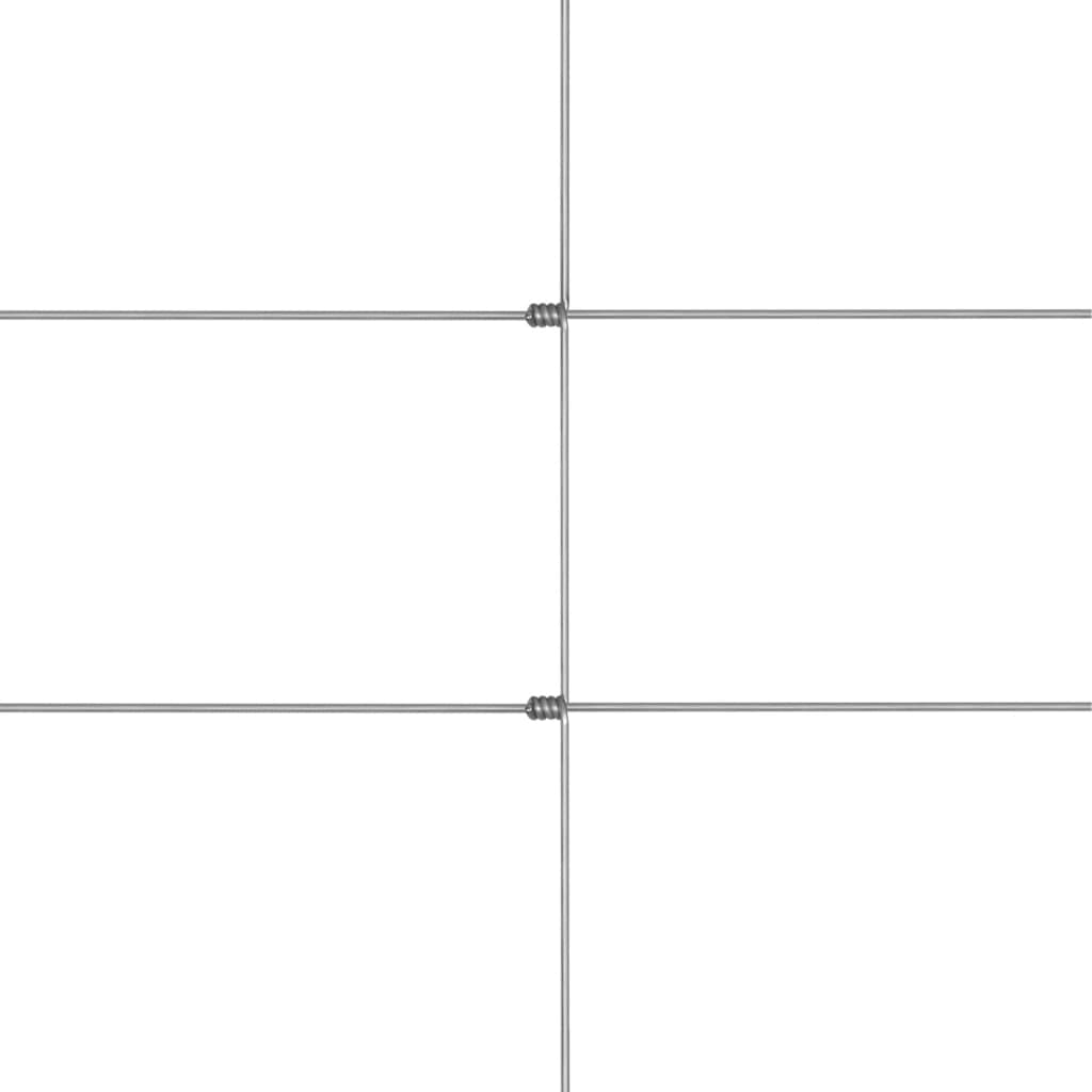 vidaXL Heim & Garten Drahtzaun Verzinkt 50x1m Silber Wildzaun