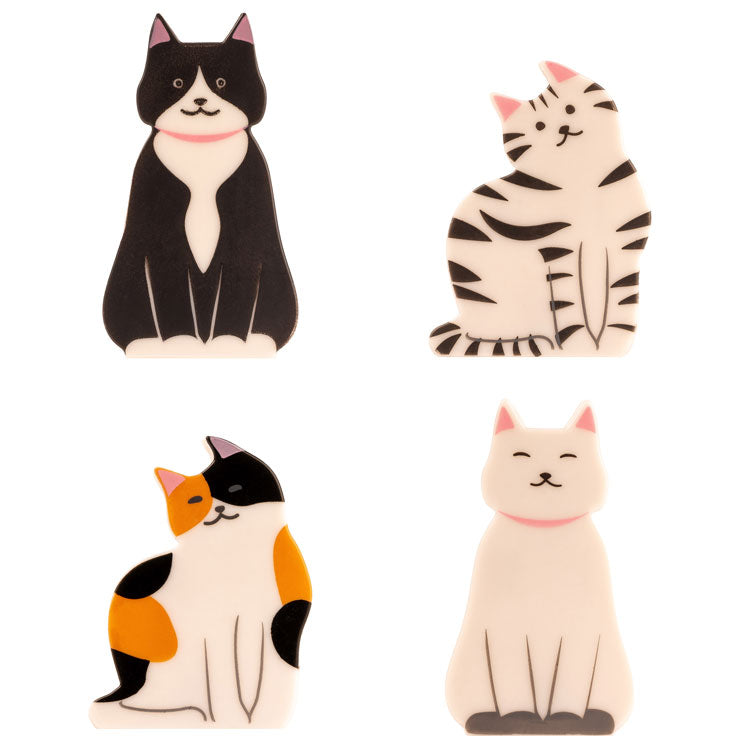 Kikkerland Kitty Bag Clips Verschlussclips Katze 4er