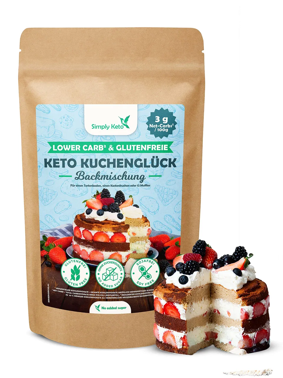 Keto Kuchenglück Kuchen-Backmischung 360 g zuckerfrei