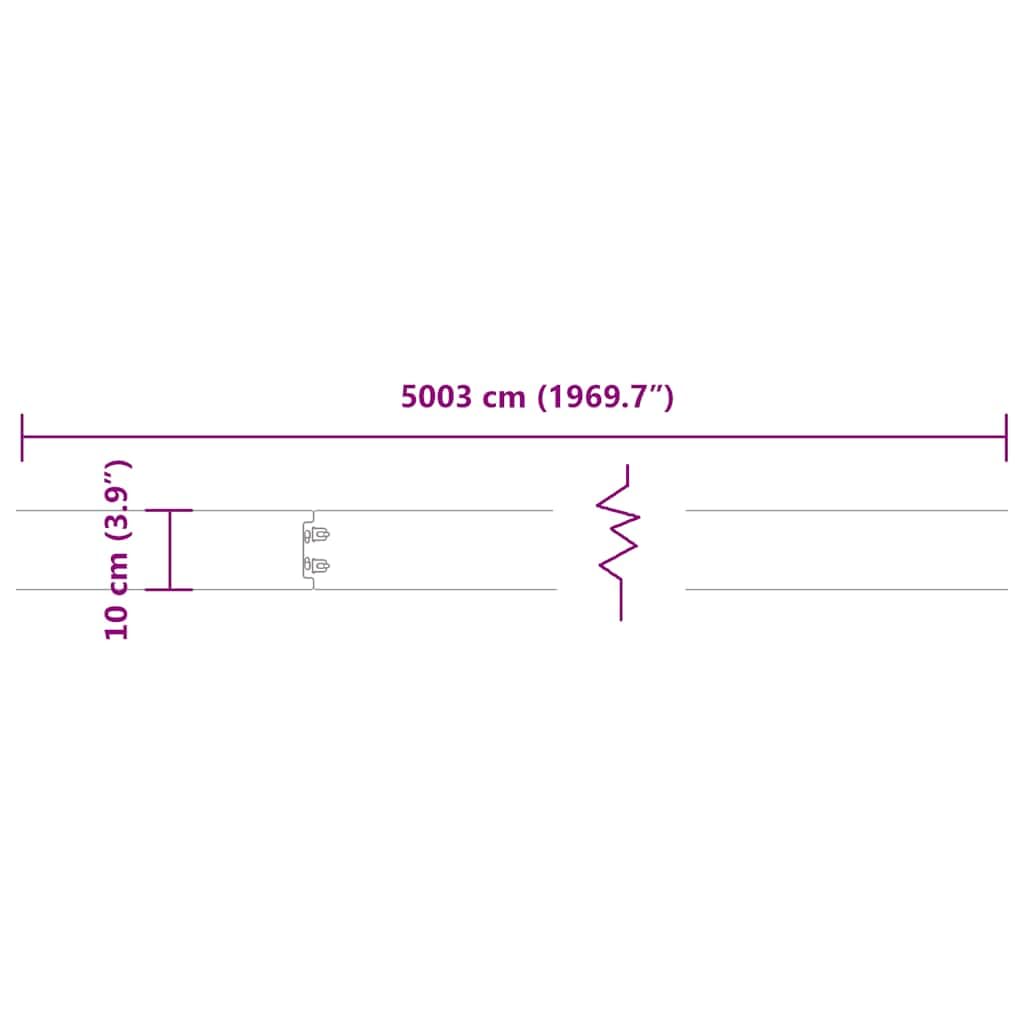vidaXL Heim & Garten Rasenkanten 50 Stk. Schwarz 10x103 cm