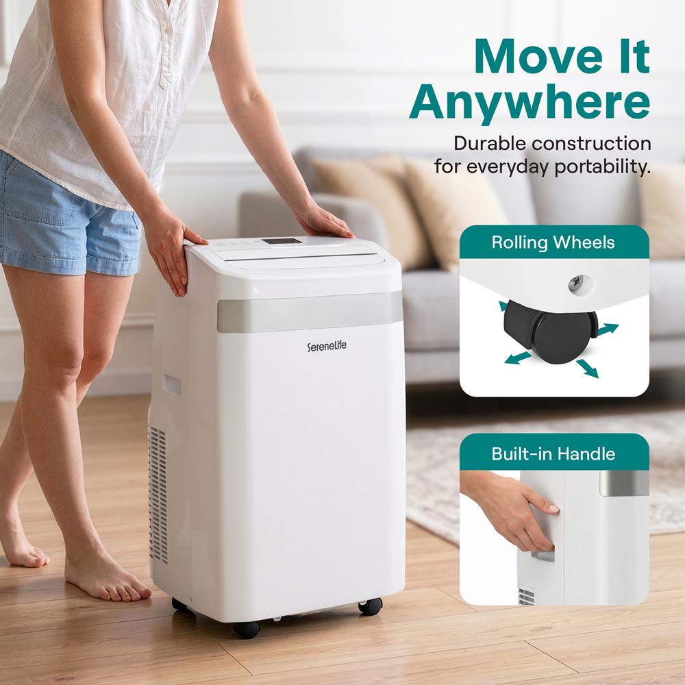 Serenelife Portable AC Klimagerät 12000 BTU WLAN Weiss