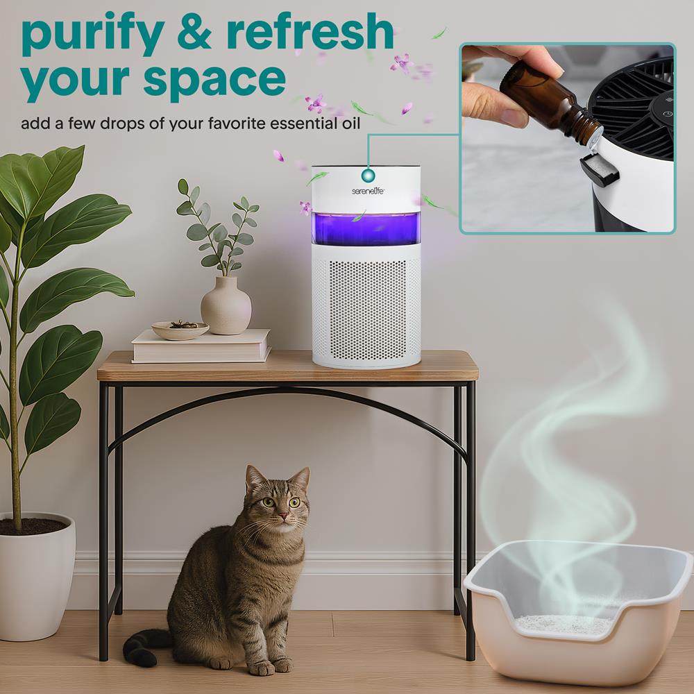 Serenelife DeHumidifiers Luftreiniger Weiß HEPA 13 Aroma