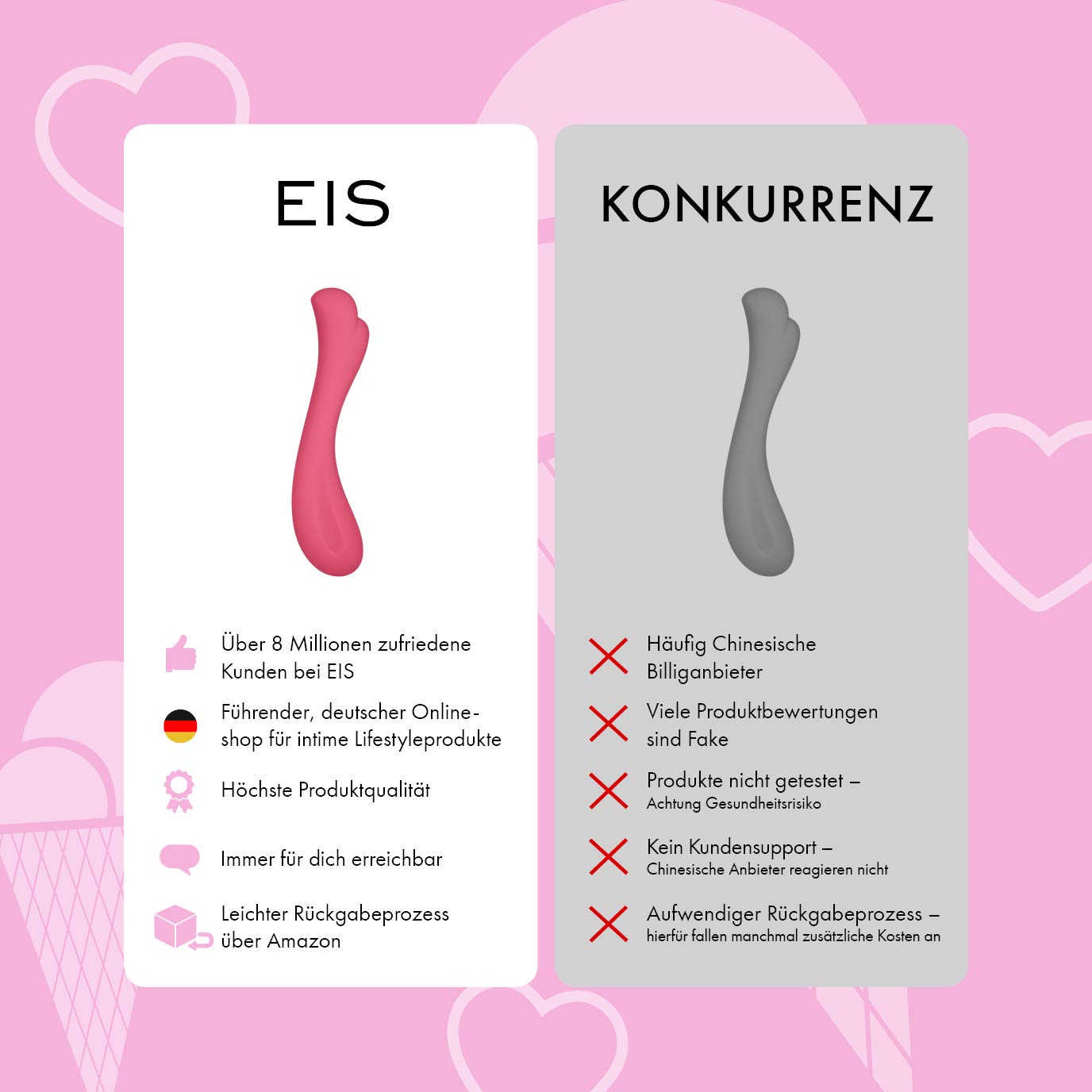 EIS G-Punkt-Dildo Silikon 19 cm flexibel 1 Stück