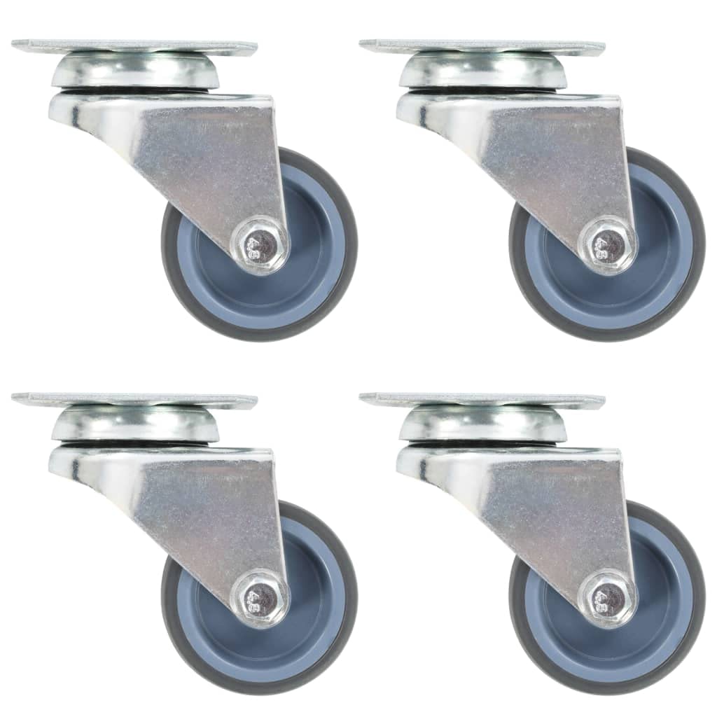 vidaXL Lenkrollen Zwillingsrad 50 mm Möbelrollen 4 Stück TPR