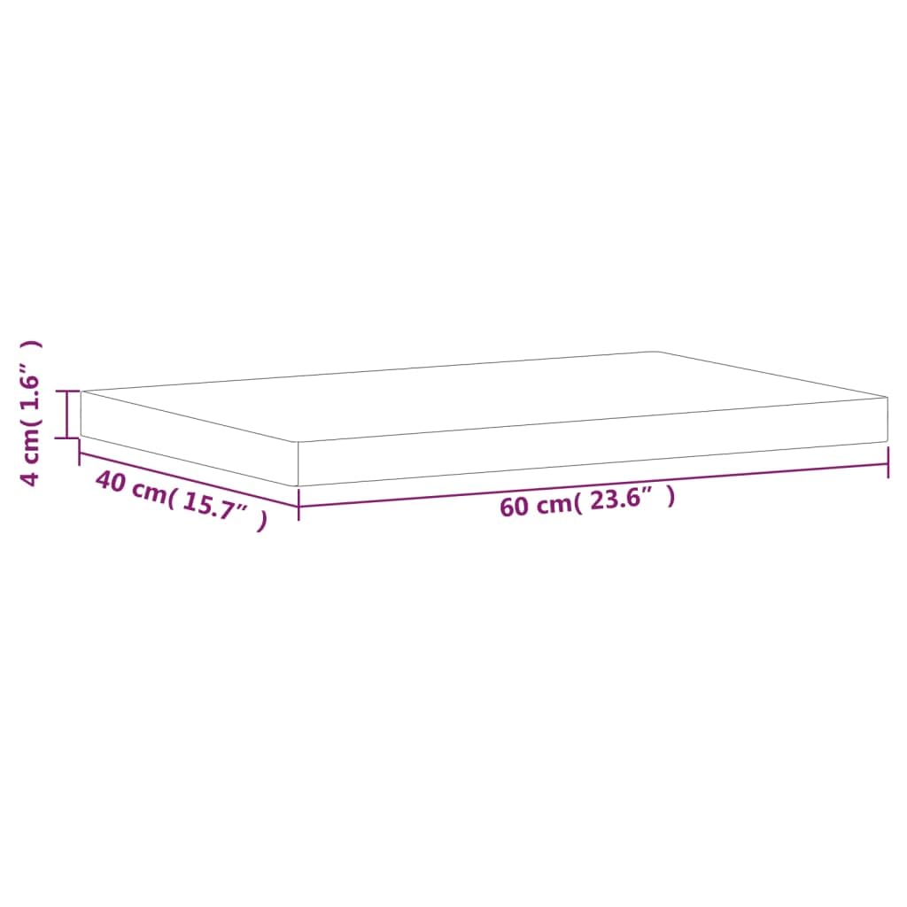 vidaXL Heim & Garten Schneidebrett Buche 60x40x4 cm Massivholz