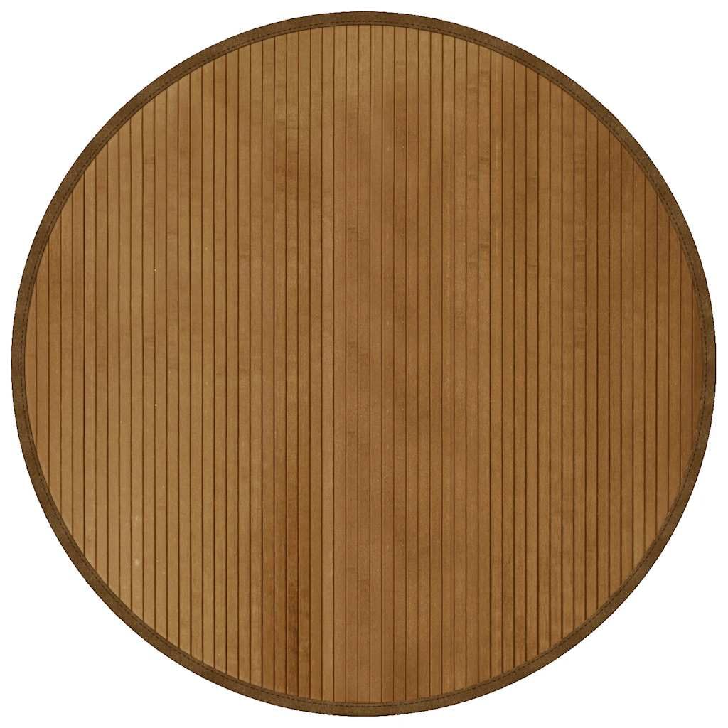 vidaXL Heim & Garten Teppich Rund 100 cm Bambus Hell Natur