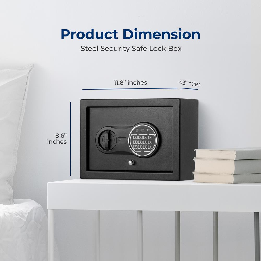 Serenelife SLDS110SCE Tresor Schwarz Elektronikschloss Stahl