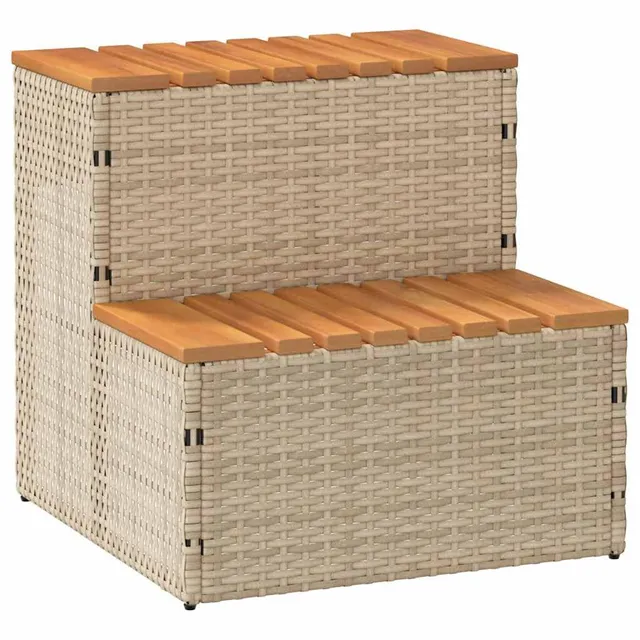 vidaXL Heim & Garten Whirlpooltreppe Beige 50 cm 2-stufig