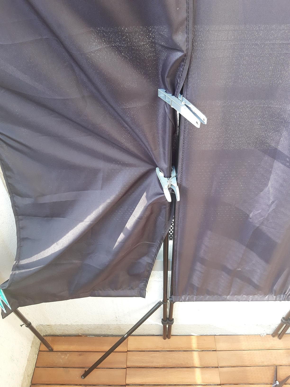vidaXL Raumteiler 3-TLG Paravent 120x180 Cremeweiß Stoff