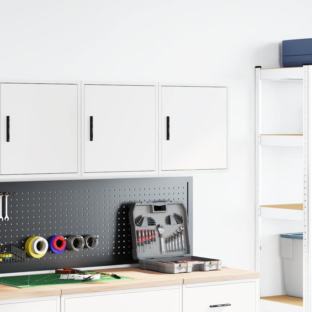 vidaXL Heim & Garten Wandschrank Weiß 2 Stk. Holzwerkstoff