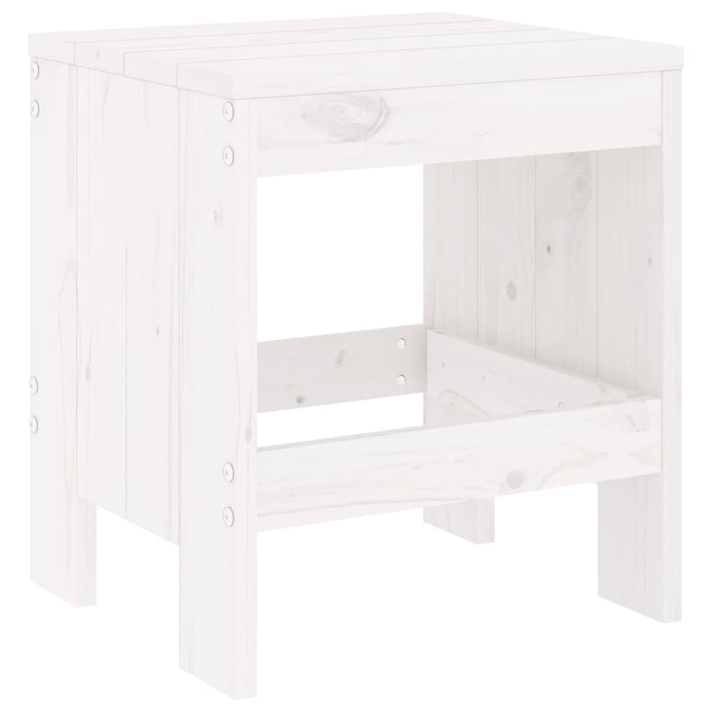 vidaXL 3-TLG. Bistro-Set Weiß Bistrotisch Weiße Kiefer Massivholz