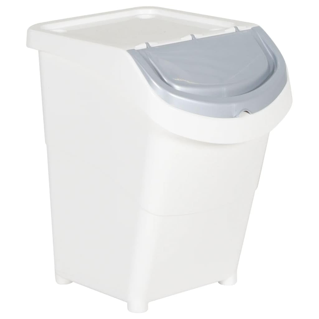 vidaXL Heim & Garten Abfallbehälter Weiß 120L 3 Stk. PP