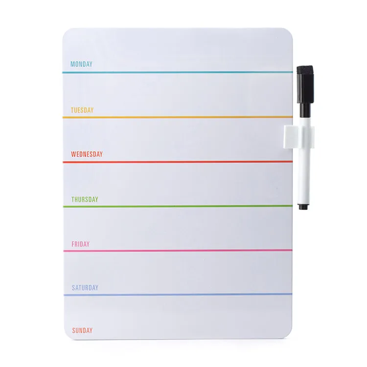 Kikkerland Weekly Memotafel Whiteboard Woche
