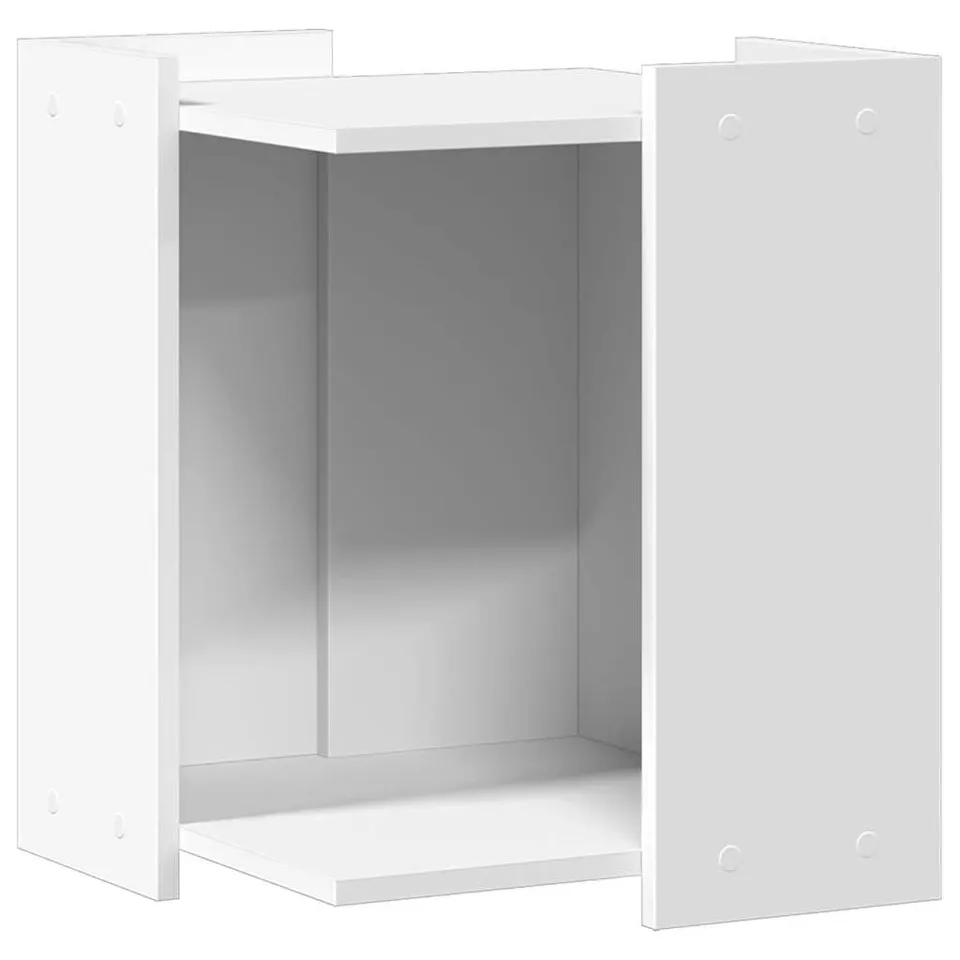 vidaXL Tierbedarf Katzenklo-Schrank Weiß 42x42x51 Holz