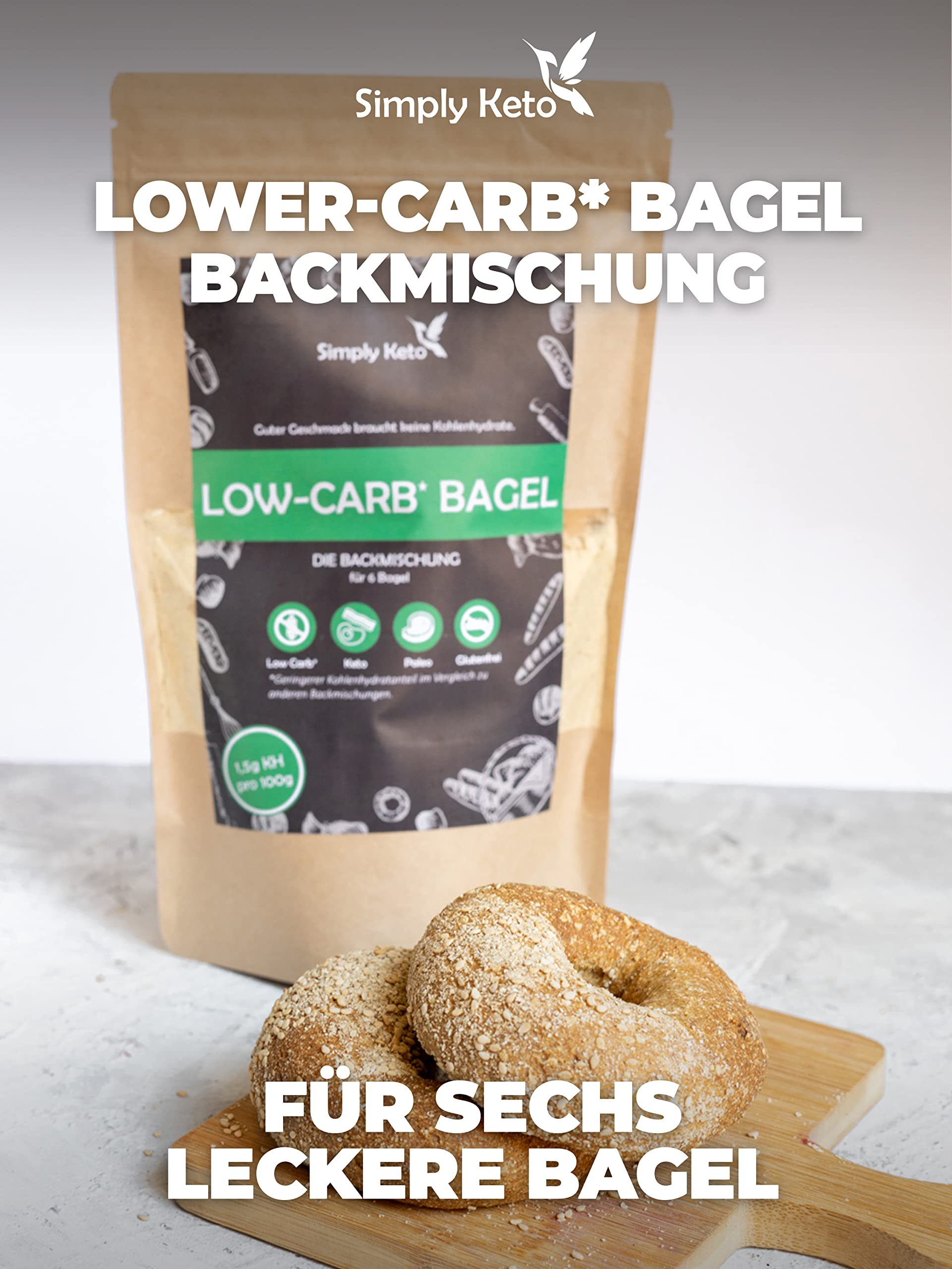 Keto Lower Carb Bagel Backmischung 335g glutenfrei