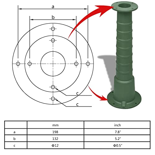 vidaXL Heimwerkerbedarf Pumpenständer Gusseisen 66 cm schwarz-grün