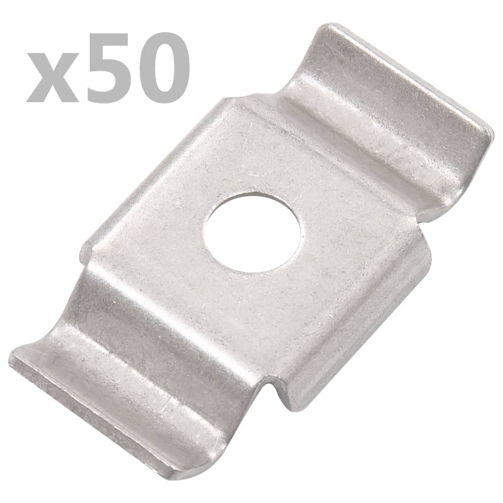 vidaXL Gittermattenhalter Schmetterling Edelstahl 50 Stück