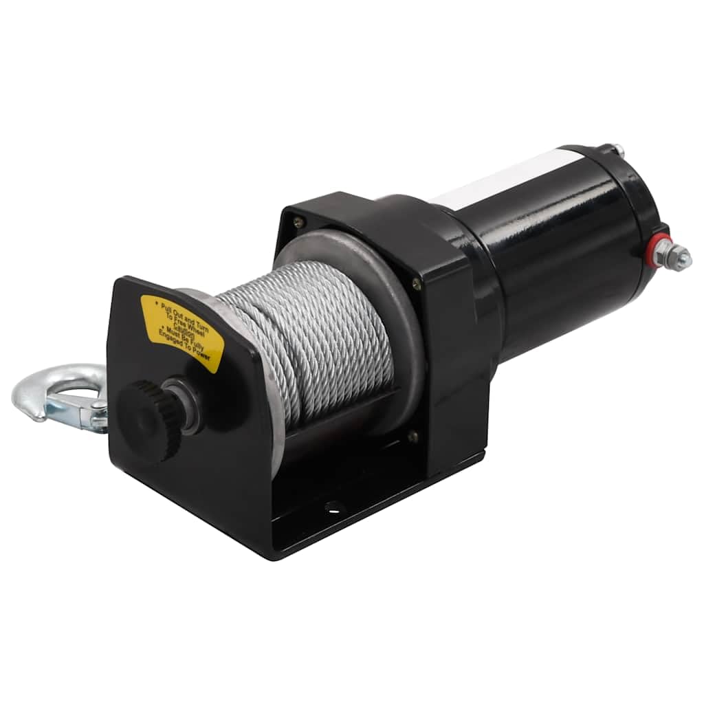 vidaXL Seilwinde 12V 1360 kg mit Montageplatte