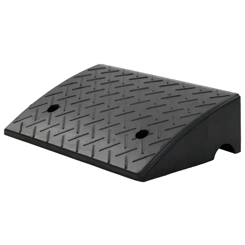 vidaXL Bordsteinrampe Gummi 50x32,5x14 cm Auffahrrampe 2er Set