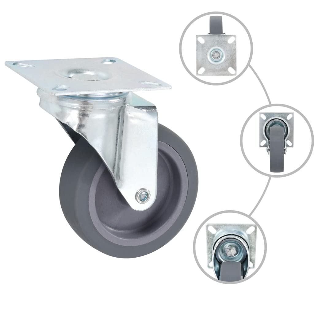 vidaXL Wirtschaft & Industrie Lenkrollen 75 mm 32 Stk. TPR 45 kg