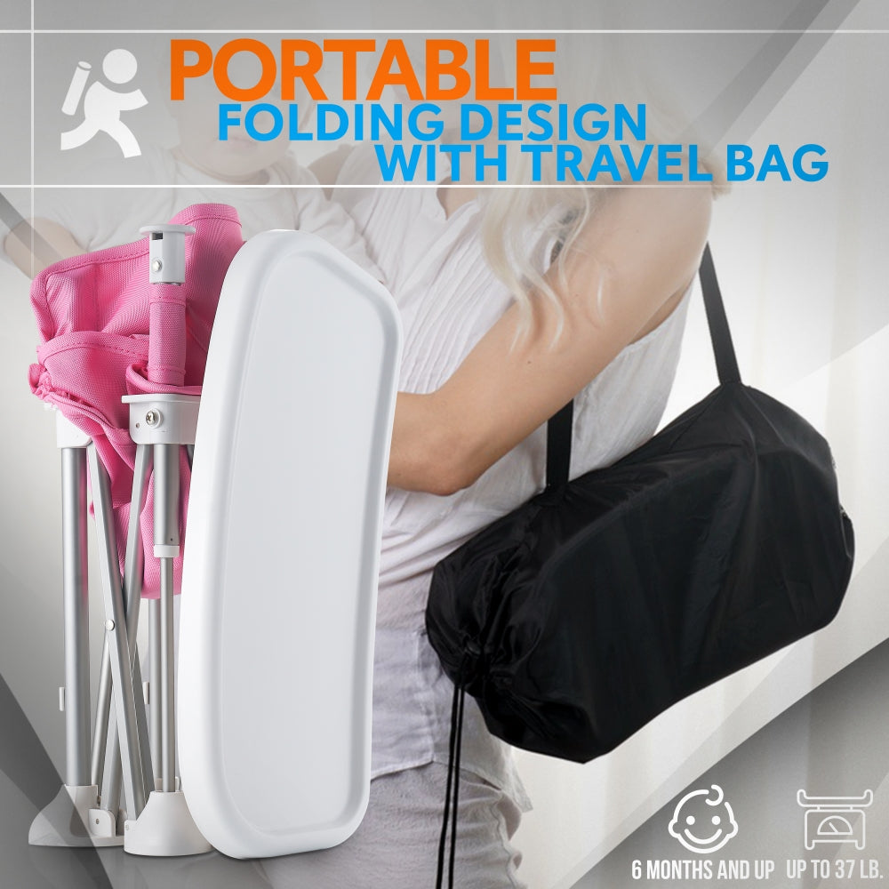 Serenelife Baby Booster Sitzerhöhung grün faltbar Tablett