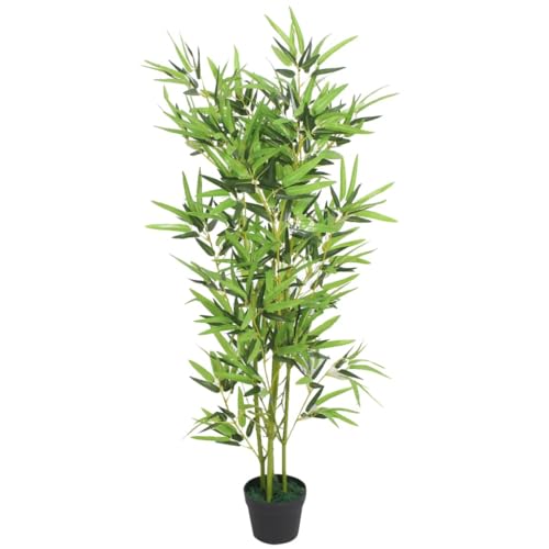 vidaXL Künstliche Bambuspflanze Grün 120 cm mit Topf