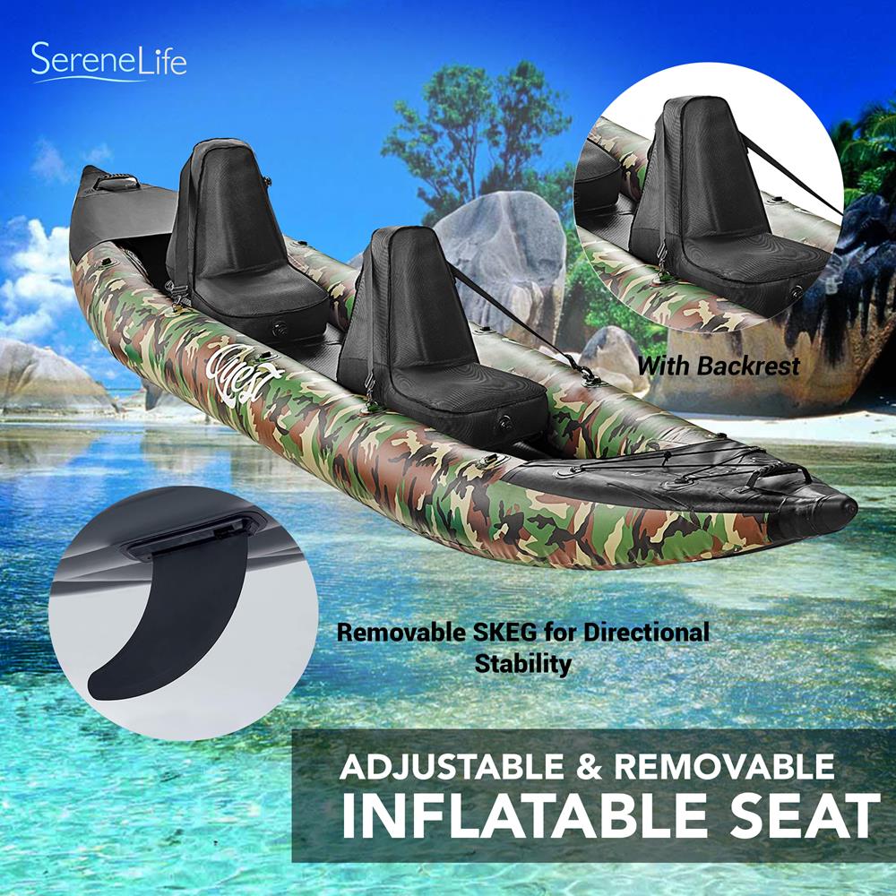 Serenelife Pool Set Kajak 2 Personen Camo 300 kg