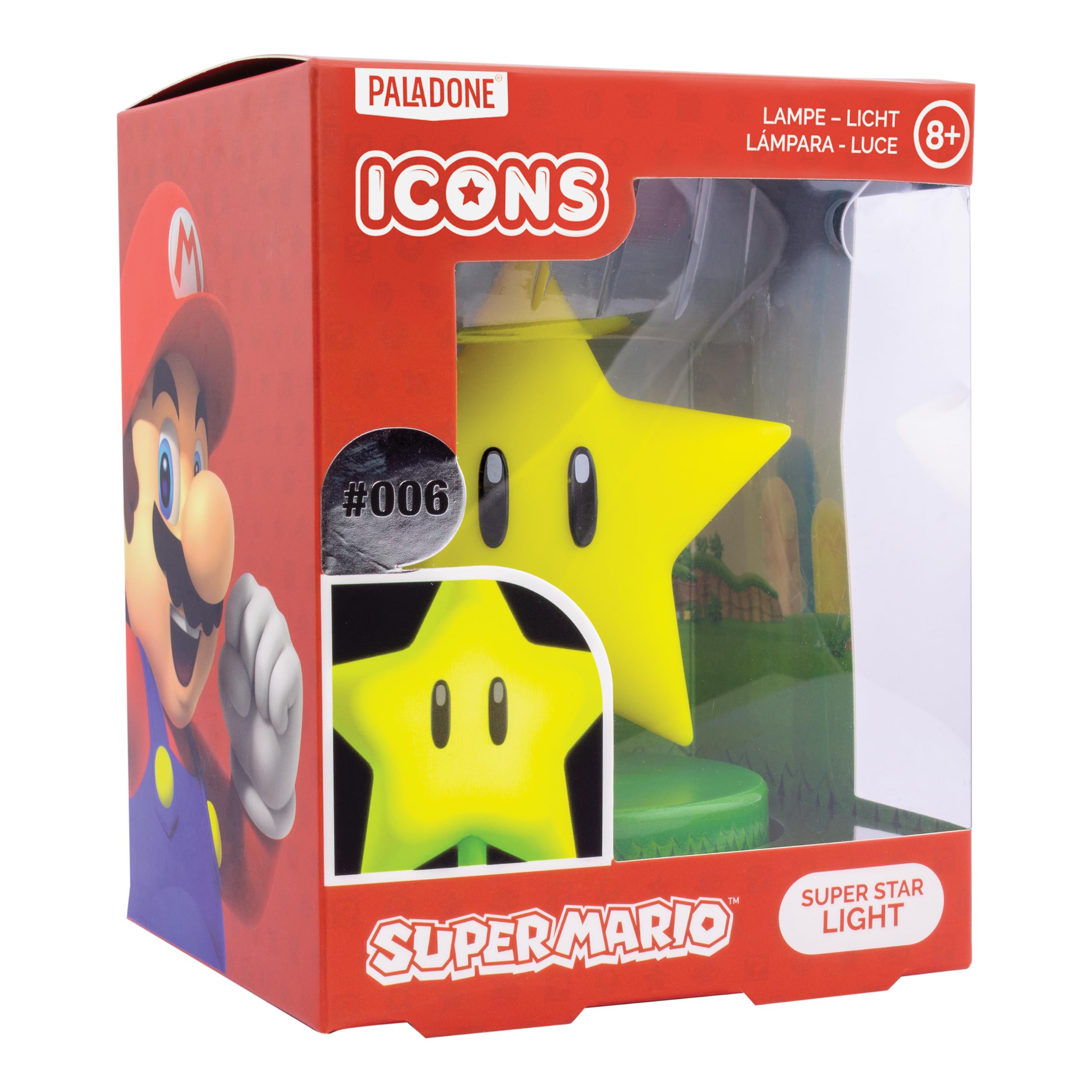 Paladone Mario Super Star Icon Light Gelb Nachtlicht
