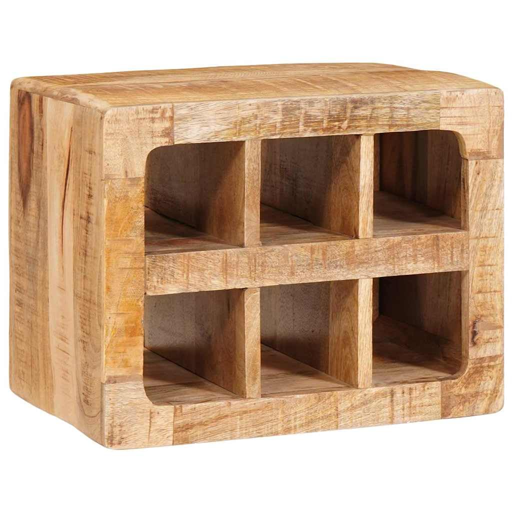 vidaXL Möbel Weinregal Braun Massivholz Mango 44x30x35 cm