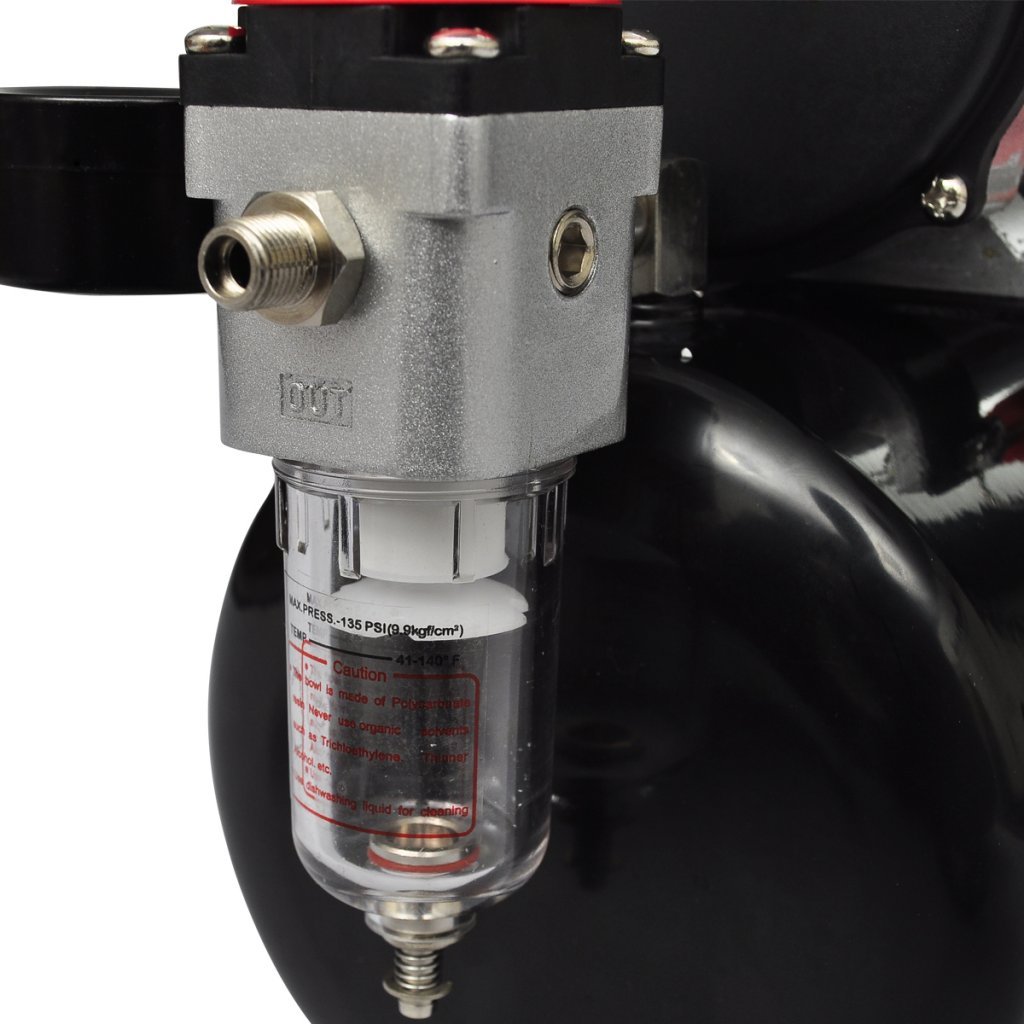 vidaXL Profi Airbrush Komplett-Set mit 2 Pistolen Doppelfunktion