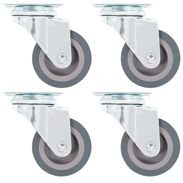 vidaXL Wirtschaft & Industrie Lenkrollen 50 mm 24 Stk. TPR 35 kg