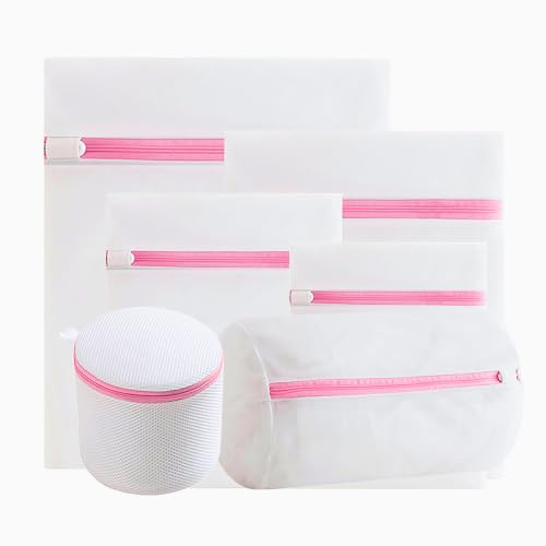 Intirilife Wäschenetze 6er Set weiß Polyester mit Reißverschluss