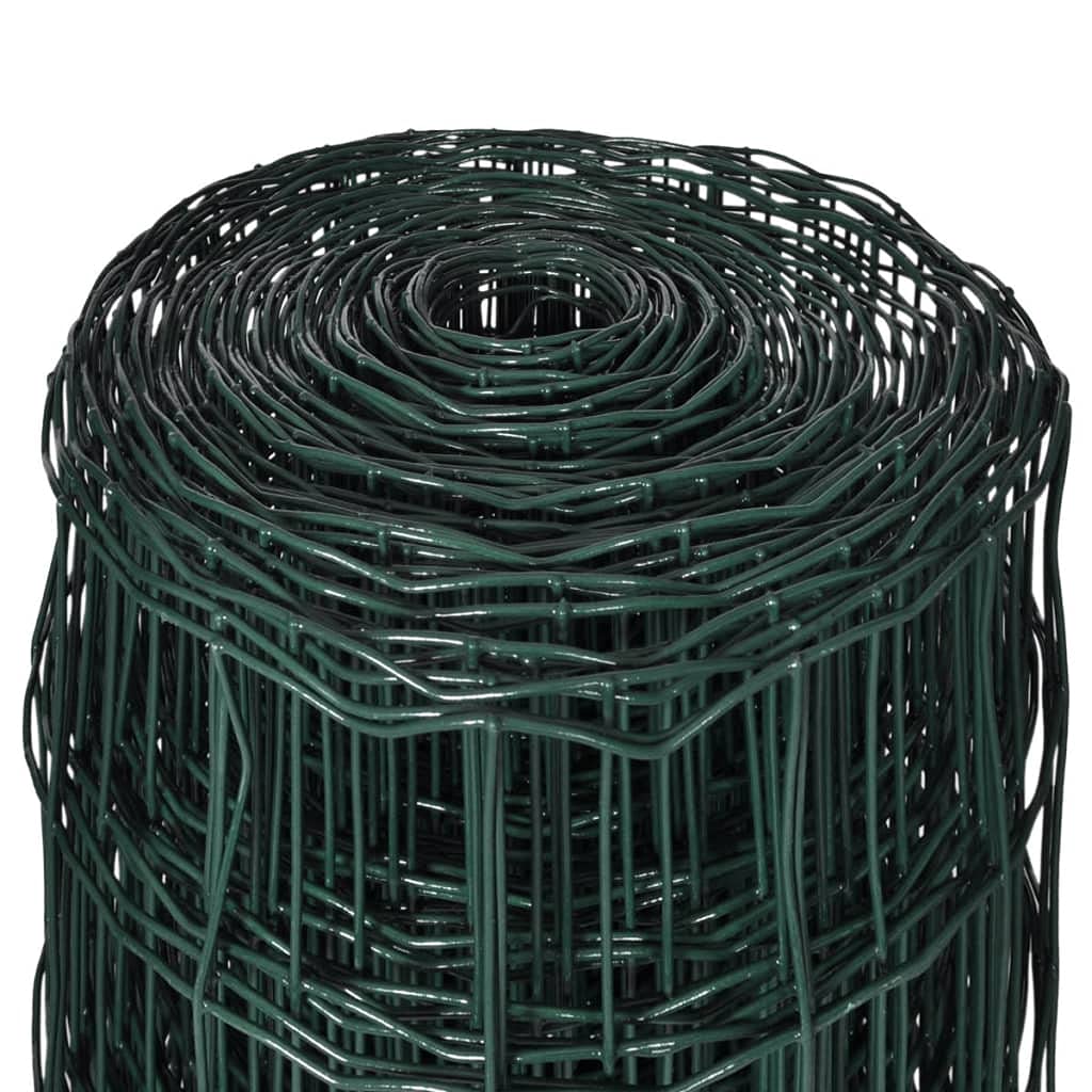 vidaXL Gartenzaun Maschendraht 25x1,0 m Stahl PVC