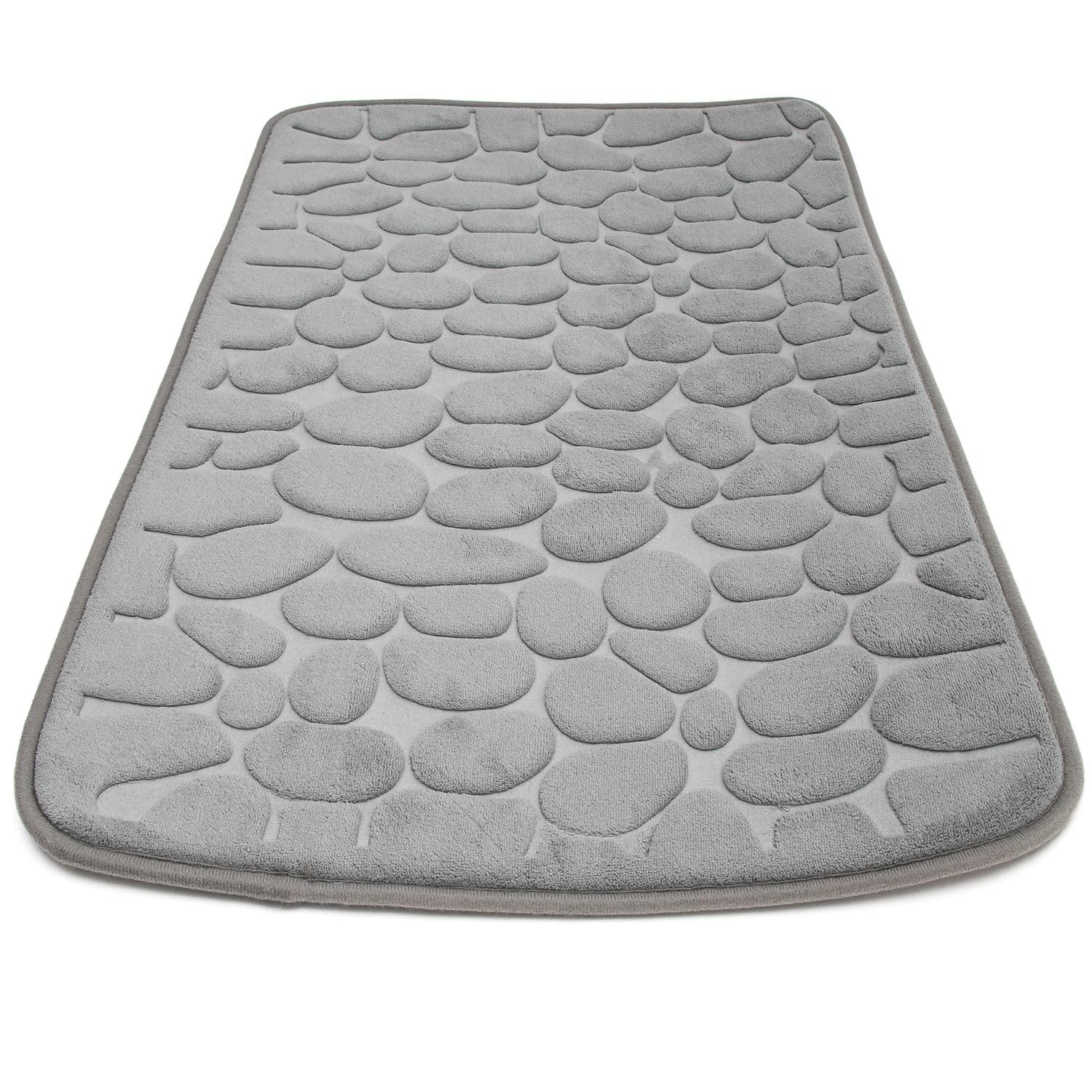 Intirilife Duschvorleger Grau 80x50 cm Memory-Schaum