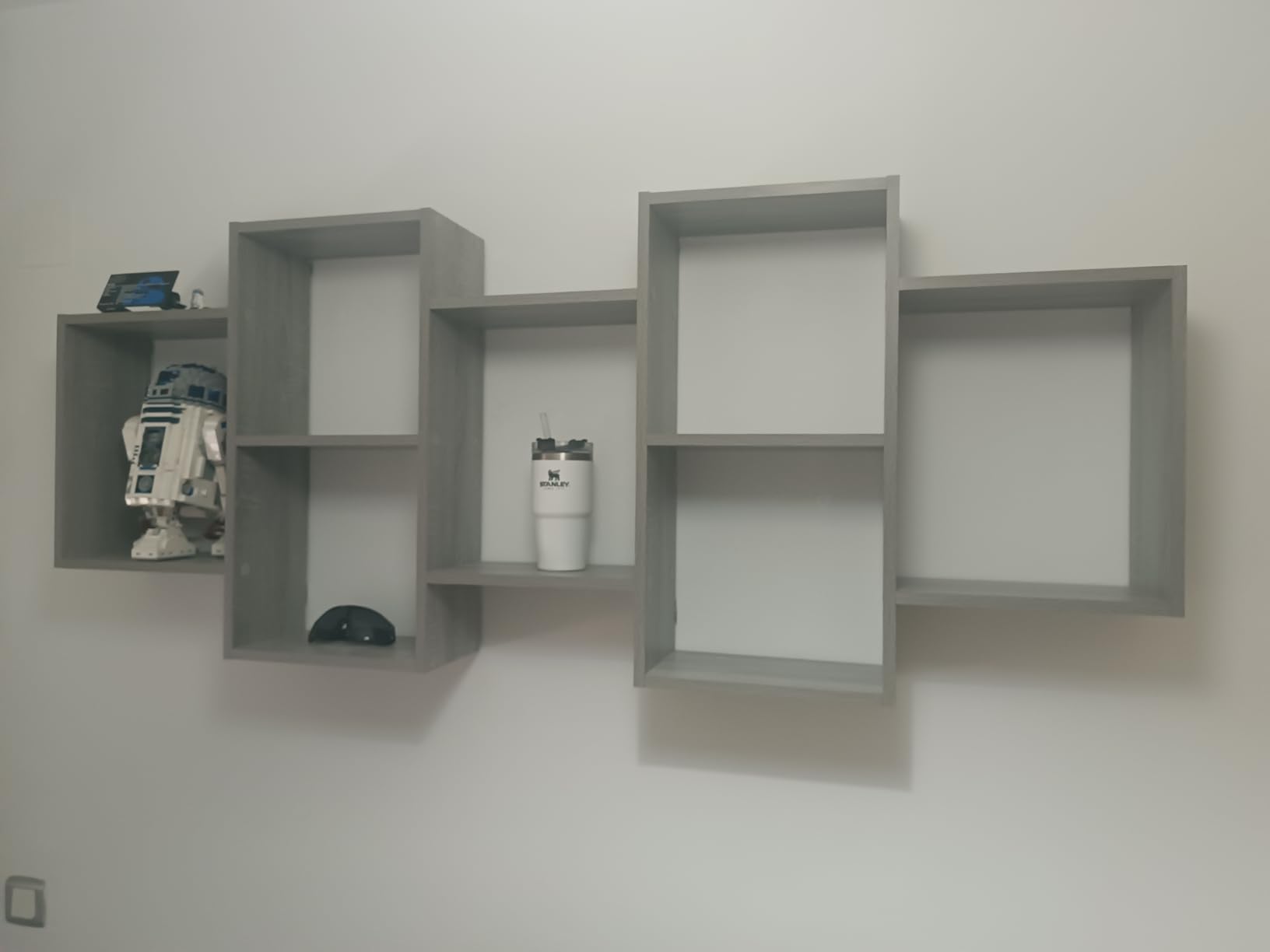 vidaXL Wandregal Weiß 159x18x65 cm Holzwerkstoff schwebend