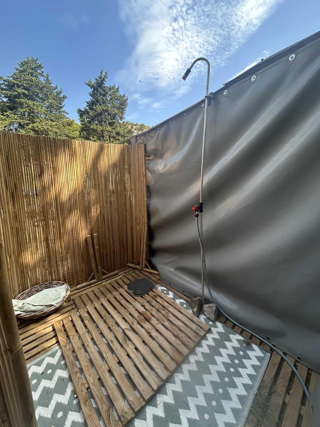 vidaXL Bambus Raumteiler Sichtschutz 180x170 cm Braun