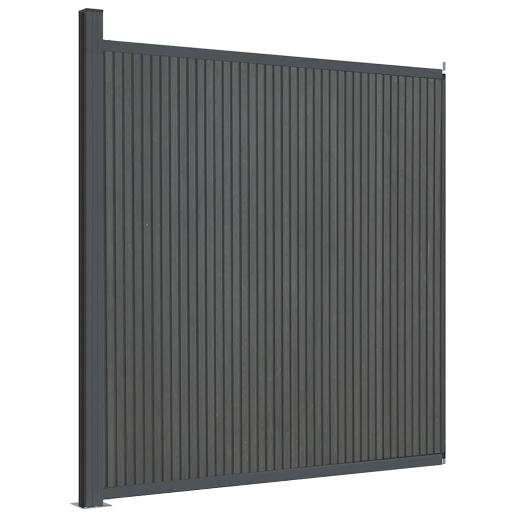 vidaXL Zaunelement Grau 173x186 cm WPC Sichtschutzzaun