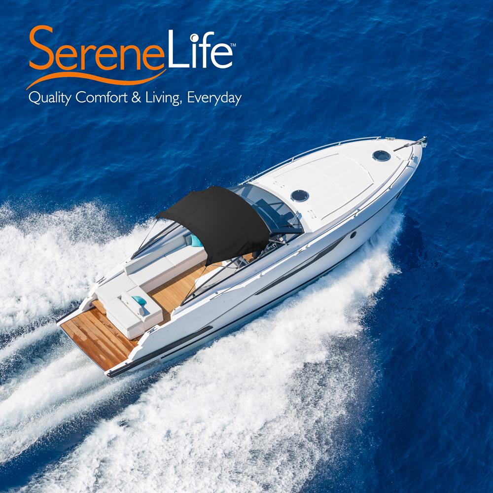 Serenelife Bimini Top Boot Verdeck 96" Grau 4-Bügel Alu