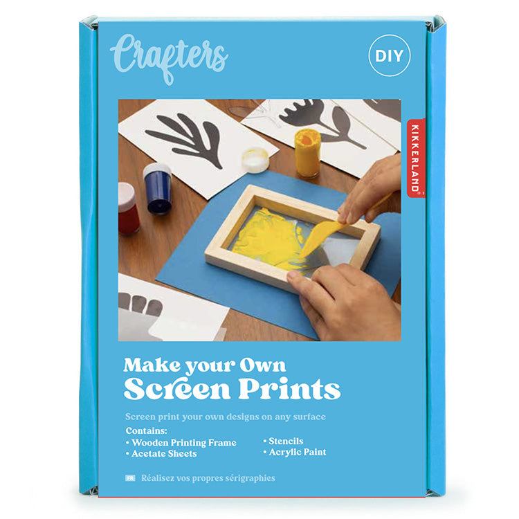 Kikkerland Crafters Screen Prints Siebdruck Set DIY