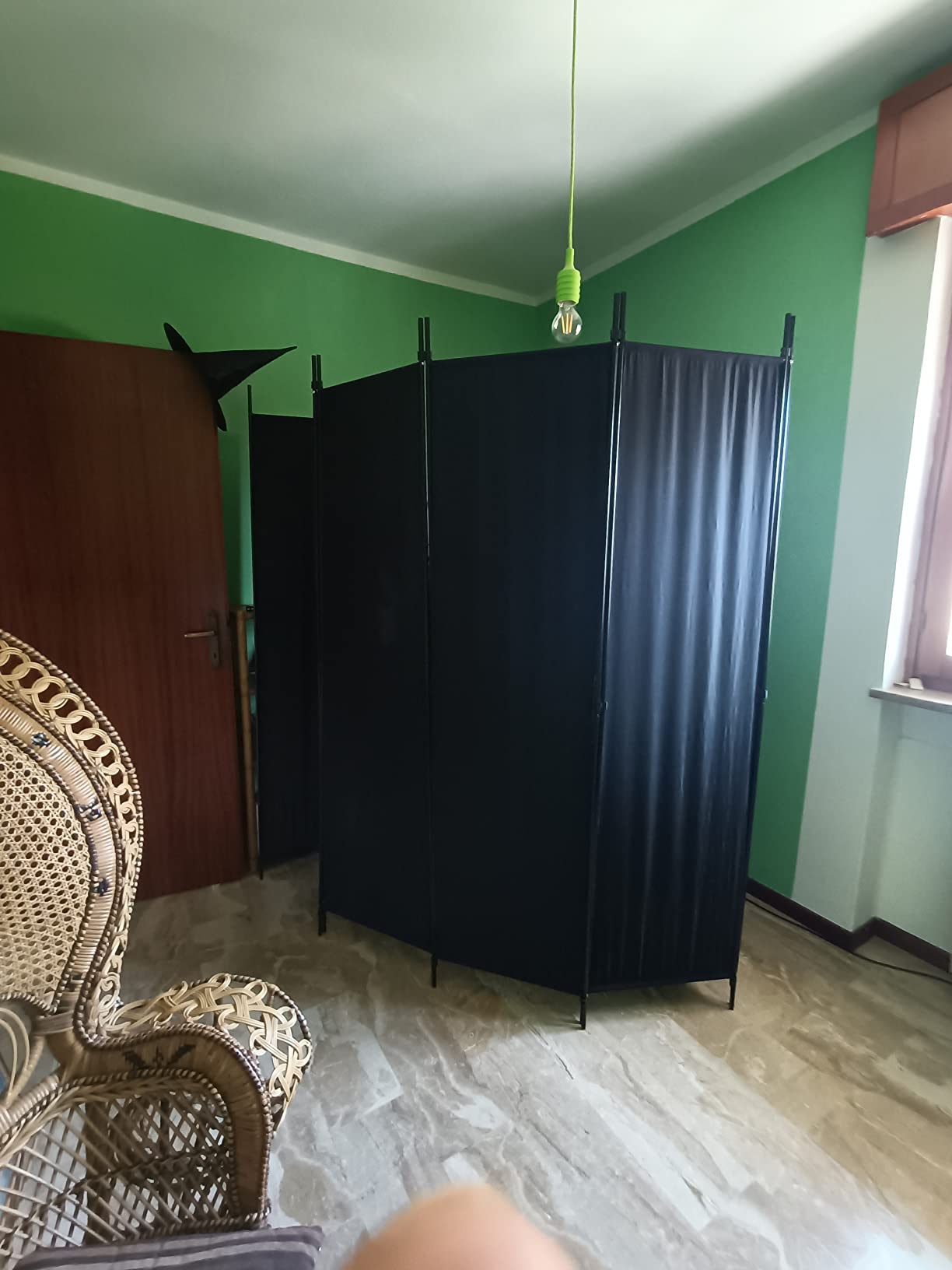 vidaXL Paravent 150x200 cm Raumtrenner Weiß Stoff