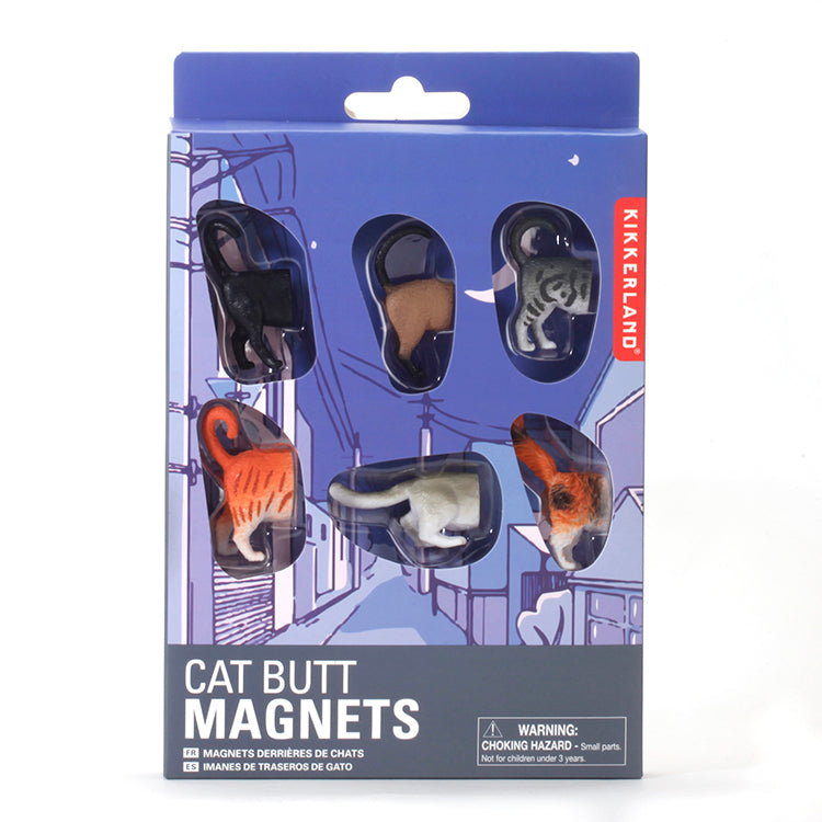 Kikkerland Home Cat Butt Magnete 6er Set Katzenmotive