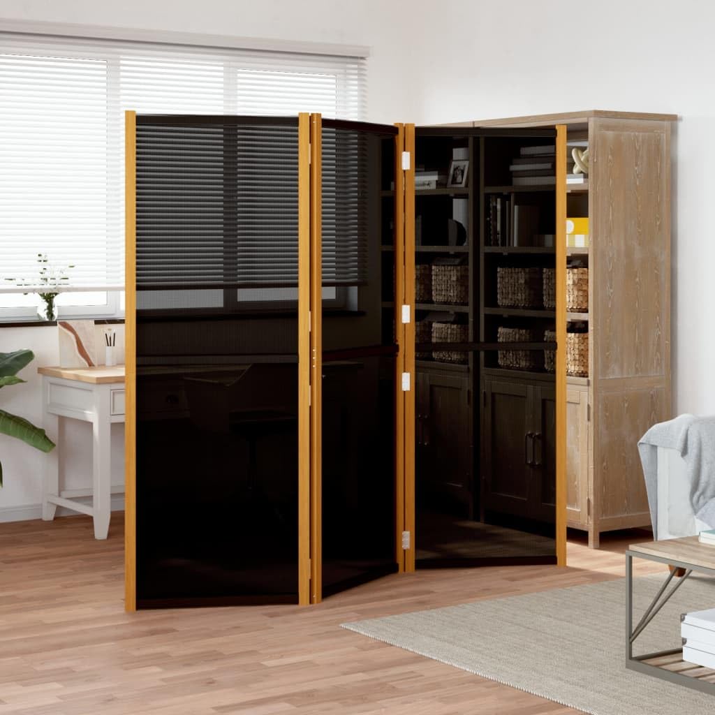 vidaXL Raumteiler Paravent Schwarz 210x180 cm 3-tlg