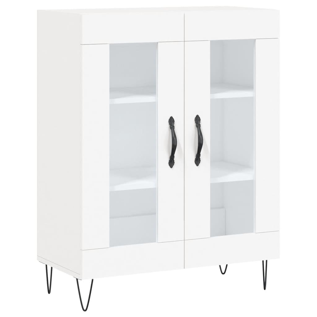 vidaXL Sideboard Weiß Holzwerkstoff 69,5x34x90 cm Glastüren