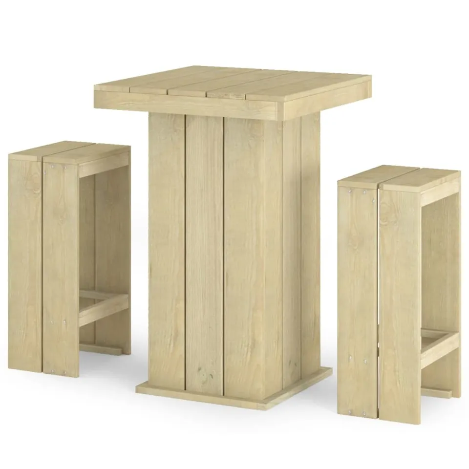 vidaXL Gartenbar-Set 3-tlg Kiefernholz imprägniert
