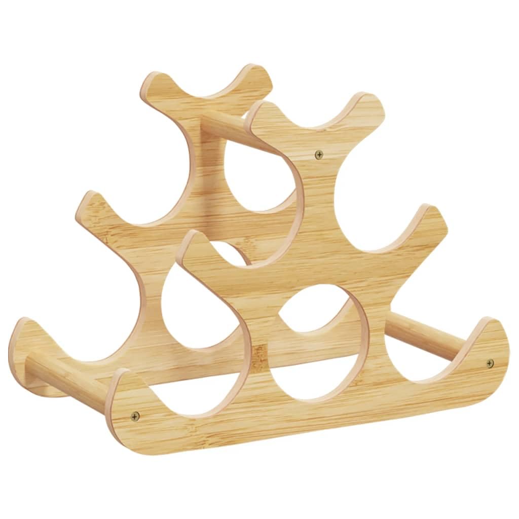 vidaXL Möbel Weinregal 6 Flaschen Bambus 35x18 cm