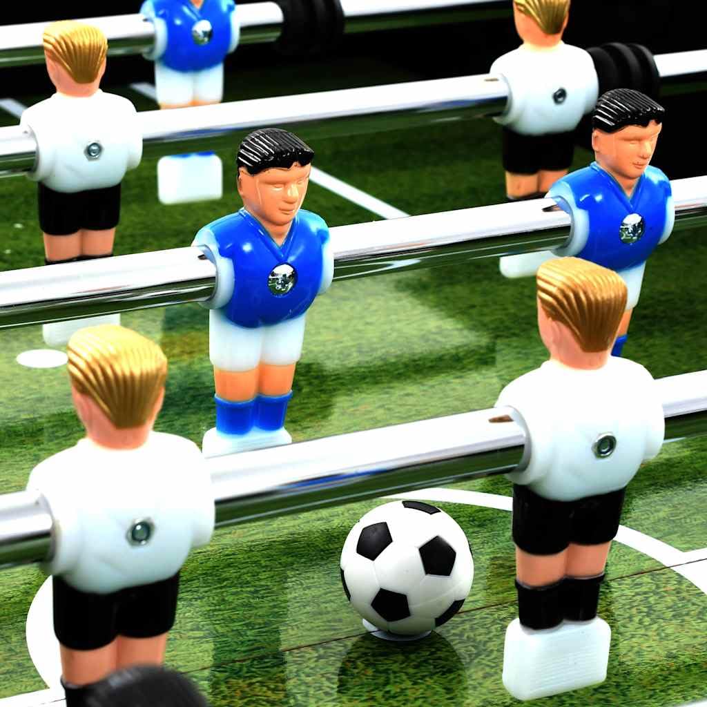 vidaXL Spielzeuge Tischkicker Fußballtisch Schwarz MDF