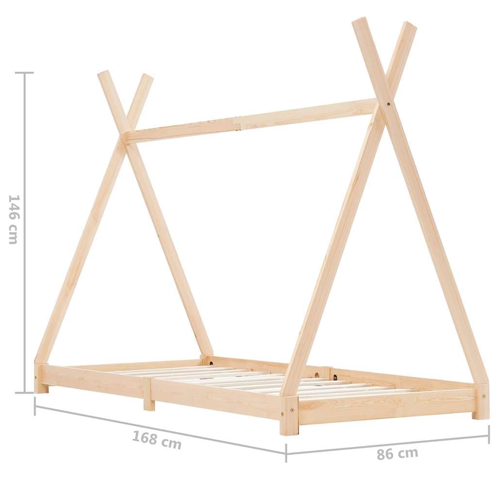 vidaXL Baby & Kleinkind Hausbett Kinderbett 80x160 Kiefer massiv