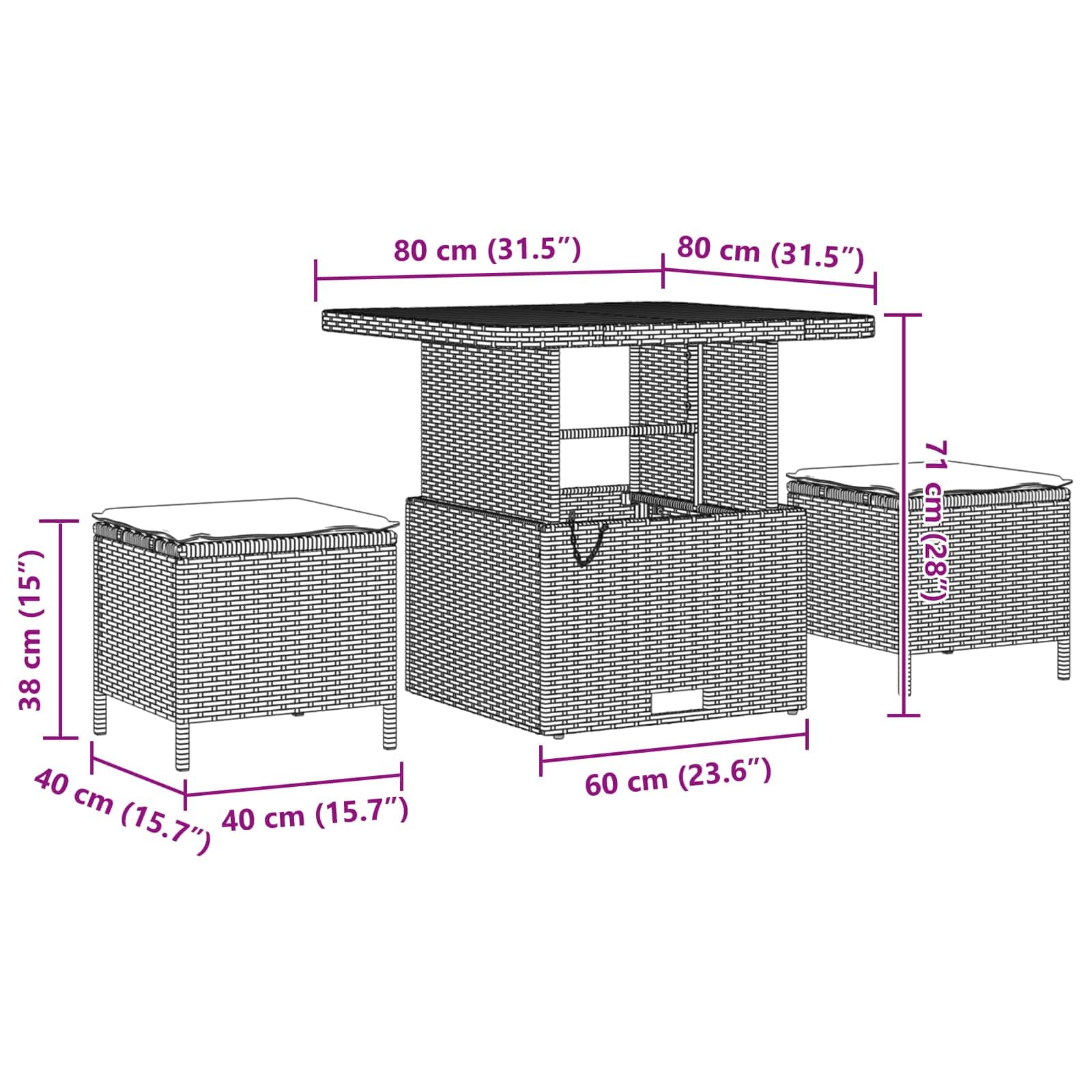 vidaXL Heim & Garten Gartensofa-Set 10-tlg Schwarz Poly-Rattan